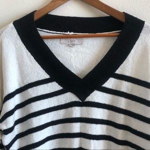 Loft black and white striped sweater